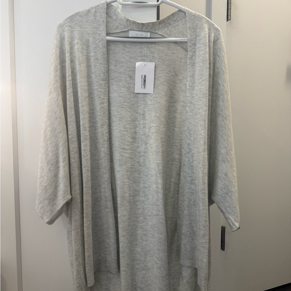 OAK + FORT Light Gray Women's Cardigan NWT